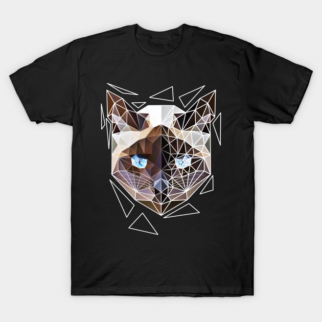 Siamese cat geometry T-Shirt by Jackson Lester